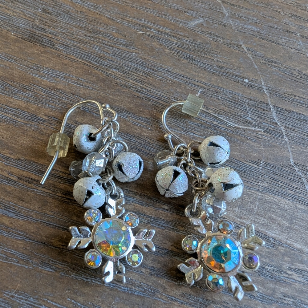 Snowflake and Jingle Bell Earrings
